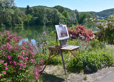 jardinavecchevalet@Michel Ratel, atelier galerie du bord de Seine