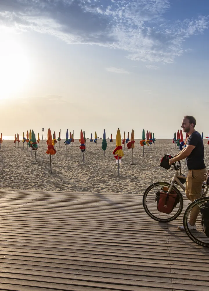 Arrivée de la Seine à Vélo à Deauville